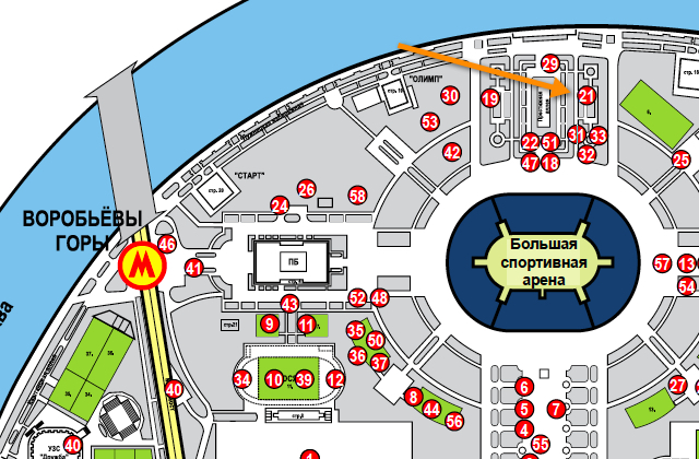 Лужники поле 5 схема